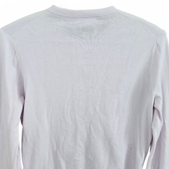 J. Crew Womens Light Purple Button-Up Cardigan Sweater Size M Cotton Crew Neck - Picture 6 of 9